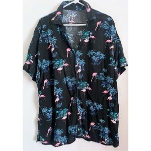 Hollister • Flamingo Tropical Print Shirt